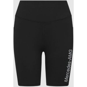 Mercedes-AMG Petronas F1 - Damesfietsbroek - Zwart - Met Reflecterend Logo en Telefoonzakje