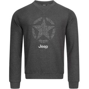 Jeep - Sweatshirt - Heren - Met Ronde Hals - Fleece - Ster Afdruk