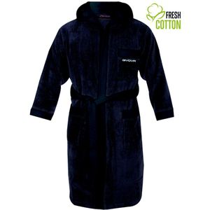 Katoenbadrobe givova navy 4xs voor kinderen