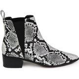 Buffalo - ZLN 0750 - Enkellaarsjes - Zwart/Wit - Snake Print