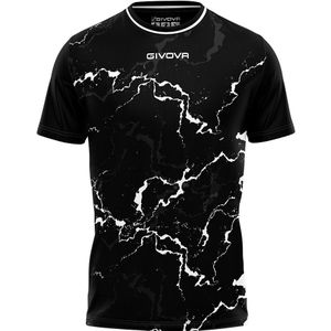 Givova sport t-shirt grafiet zwart-wit xl - ademend & licht