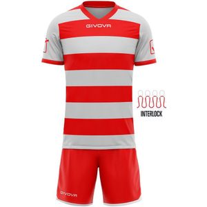 Givova - Rugby Sports Set - Lichtgrijs-Rood - Polyester - Training