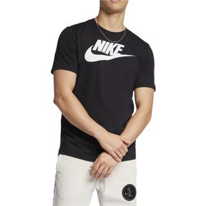 Nike - Tuned T-shirts - Zwart - Heren - Katoen Jersey