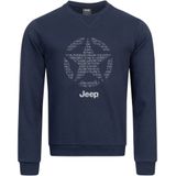 Jeep - Sweatshirt - Heren - Met Ronde Hals - Fleece - Ster Afdruk