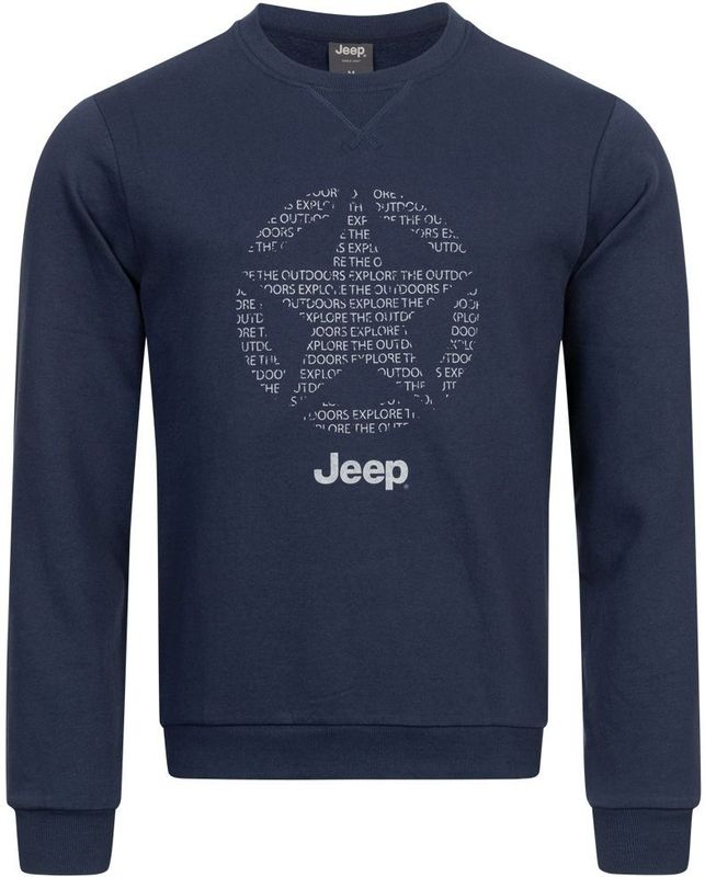 Jeep - Sweatshirt - Heren - Met Ronde Hals - Fleece - Ster Afdruk