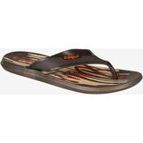 Heren slippers coqui levi 7971 bruin-oranje maat 41