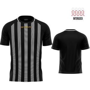 Givova - Rugby T-shirt - Zwart-Wit - Ademend - Duurzaam