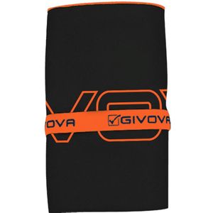 Givova handdoek zwart-oranje - sneldrogend microvezel