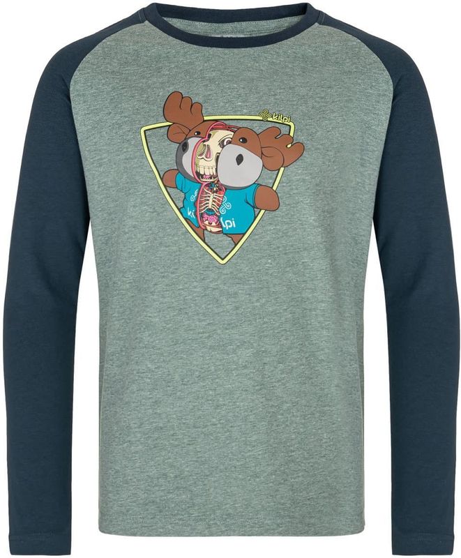 Jongens katoenen t-shirt met lange mouwen kilpi sonier-jb groen 86