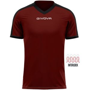 Sports t-shirt givova revolution burgundy-black, l