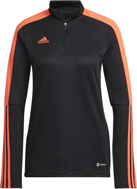 Adidas wms tiro ls trui black-app zonne-rood, s