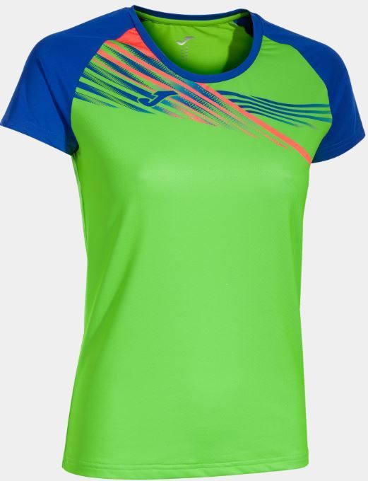Women's Sports T-shirt Joma Elite X Fluor Green-Royal
