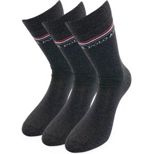 U.S. Polo Assn. - Antraciet - Sokken - 3-pack - Katoen