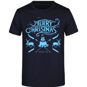 James Nicholson - Kerst T-shirt - Marine - Katoen - Comfortabel Ontwerp