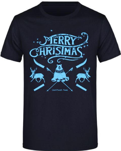 James Nicholson - Kerst T-shirt - Marine - Katoen - Comfortabel Ontwerp