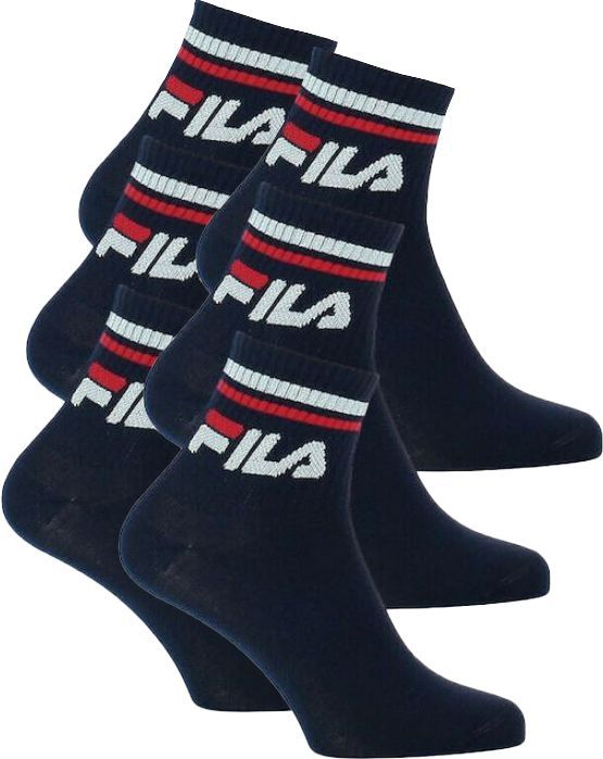 Fila quarter sokken 6-pack uni marineblauw 39-42
