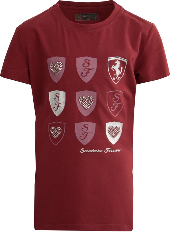 Ferrari - Kinder T-shirt - Bordeaux - Jersey & Georgette