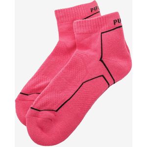 Puma performance quarter train 2-pack neon pink socks, 35-38