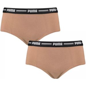 Puma - Mini Short - Karamel - 2 Stuks - Dames Slipjes
