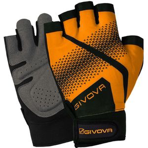 Givova - Fitnesshandschoenen - Zwart - Synthetisch Leer en Polyester