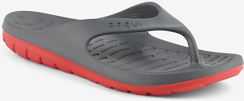 Slippers voor heren coqui zucco dk. grijs/rood 44