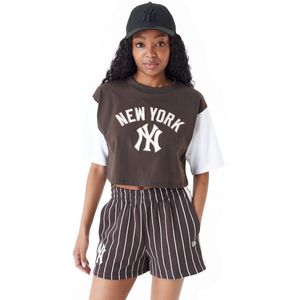 New Era Mlb Lifestyle Crop New York Yankees T-shirt Met Korte Mouwen