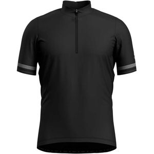 Fietsshirt Odlo Men Stand-Up Collar S/S 1/2 Zip Element Black