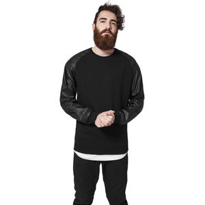 Urban Classics Raglan Leather Imitation Crew T-shirt