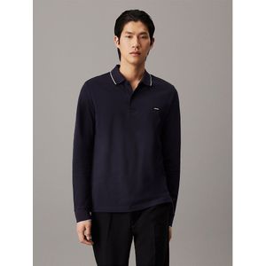 Calvin Klein Stretch Tipping Polo Met Lange Mouwen