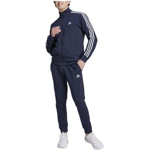 Adidas Basic 3 Gestreept Fleece Trainingspak