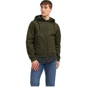 JACK & JONES ESSENTIALS Softshell Jas JJEBASIC met Logo Groen