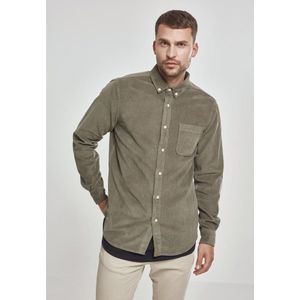 Urban Classics - Corduroy Overhemd - M - Groen