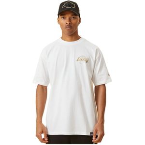 New Era Nba Metallic Los Angeles Lakers Oversize T-shirt Met Korte Mouwen