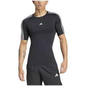 Adidas Techfit 3 Stripes T-shirt Met Korte Mouwen