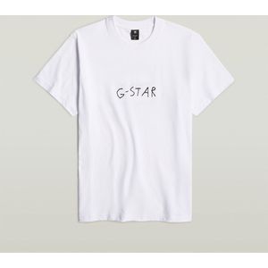 G-star D25699 Handwriting Back T-shirt Met Korte Mouwen