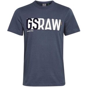 G-star Raw Denim Logo+ T-shirt Met Korte Mouwen