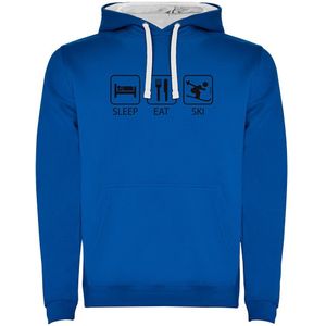 Kruskis Sleep Eat And Ski Two-colour Hoodie