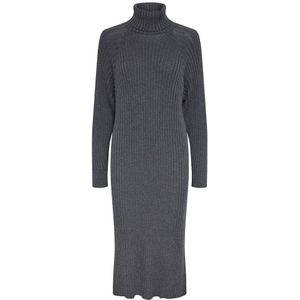 Yas Mavi Roll Neck Midi-jurk Met Lange Mouwen