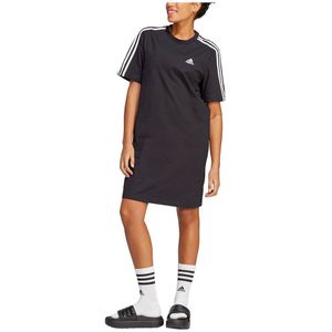 adidas Sportswear Essentials 3-Stripes Single Jersey Boyfriend T-shirtjurk - Dames - Zwart- M