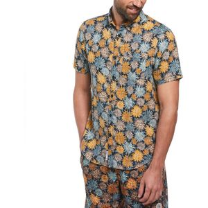 Original Penguin Linen Aop Floral Overhemd Met Korte Mouwen