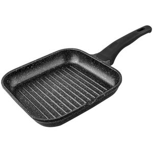 Supreme Vast Handvat Van Gestreepte Steengrill 24 Cm