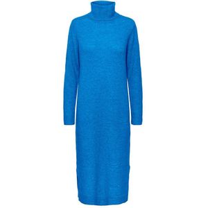 PIECES Gemêleerde Gebreide Jurk PCJULIANA van Gerecycled Polyester Blauw