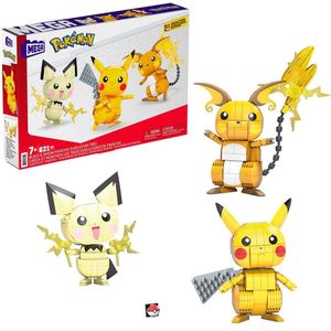 Mega Construx 3 Pokémon Rayo (pichu. Pikachu En Raichu)