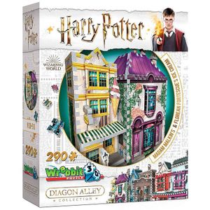 Wrebbit Harry Potter De Ijswinkel Van Madame Malkins & Florean Fortecsue 3d Puzzel