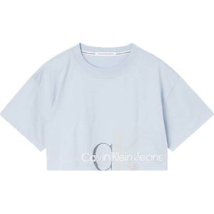 Calvin Klein Jeans Two Tone Monogram Cropped Korte Mouw Top