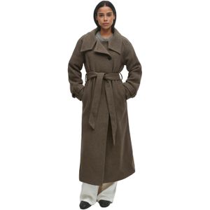 Belted Wool Blend Jas