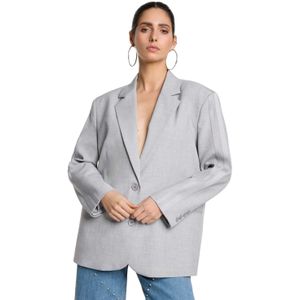 Alix the Label - Flowy Blazer - Grijs - 62% Polyester / 35% Viscose / 3% Elastaan