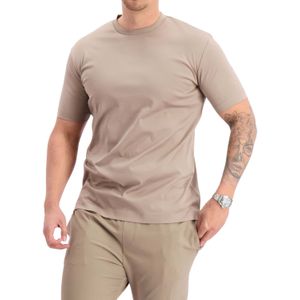 Mercerised T-shirt Taupe