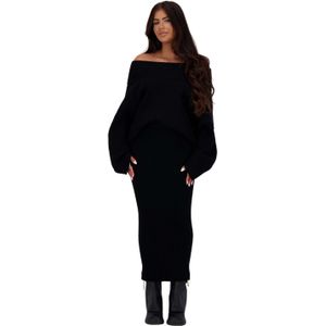 Kourtney Knit Long Skirt Black