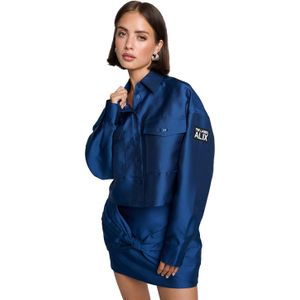 Alix the Label - Woven Cropped Blouse - Blauw - Blouses